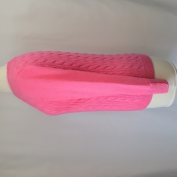 Talbots Confetti Marled Lightweight Cable Knit Sweater Pink Size MP NWT - Picture 5 of 13